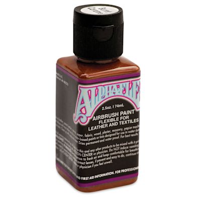 Alpha6 AlphaFlex Airbrush Textile and Leather Paint - Burnt Caramel, 2.5 oz