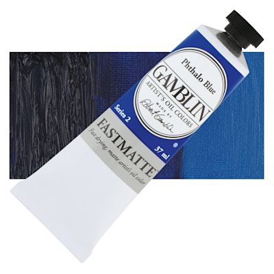 Gamblin FastMatte Alkyd Oil Color - Phthalo Blue, 37 ml tube