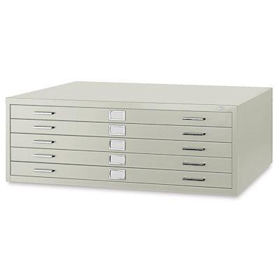Safco Steel Flat File - Pepper Stone, 5 Drawer, Large