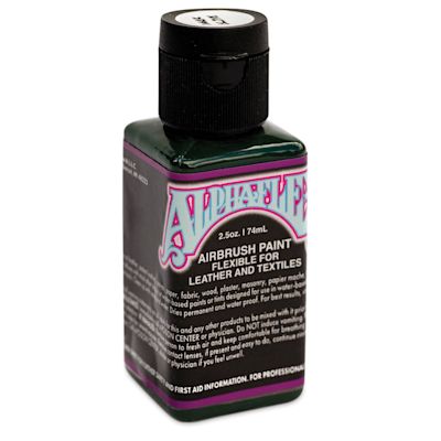 Alpha6 AlphaFlex Airbrush Textile and Leather Paint - Dark Olive, 2.5 oz