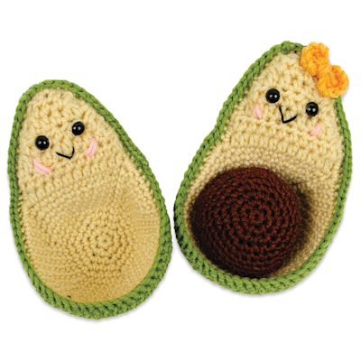 Needle Creations Crochet Kit - Avocado, sample of finished crochet