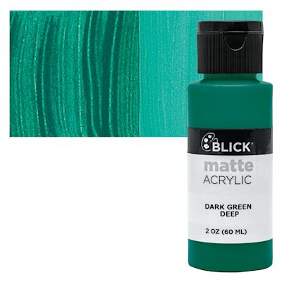 Blick Matte Acrylic - Dark Green Deep, 2 oz bottle