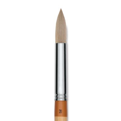 R&F Encaustic Brush - Round, Long Handle, Size 20