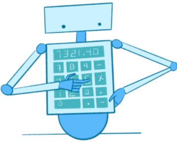 blue-calculator-parabola-robot-helps-users-analyze-ad-spend-and-analytics-data