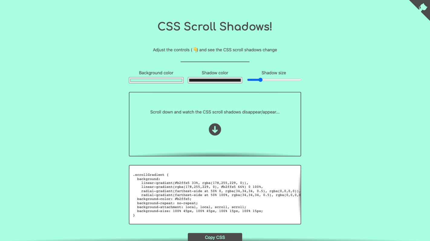 Screenshot of css-scroll-shadow.now.sh