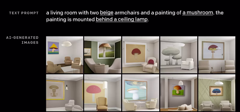 Screenshot of generated images that look real