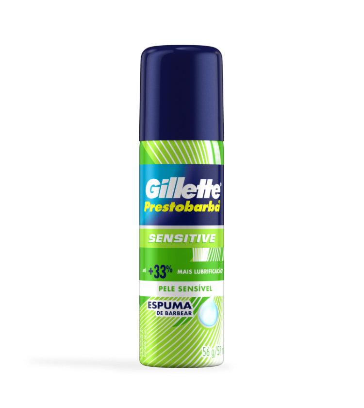 Espuma De Barbear Gillette Prestobarba Sensitive Em 56 G E 150 G