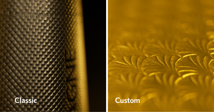 Standard and custom textures sparkling wine