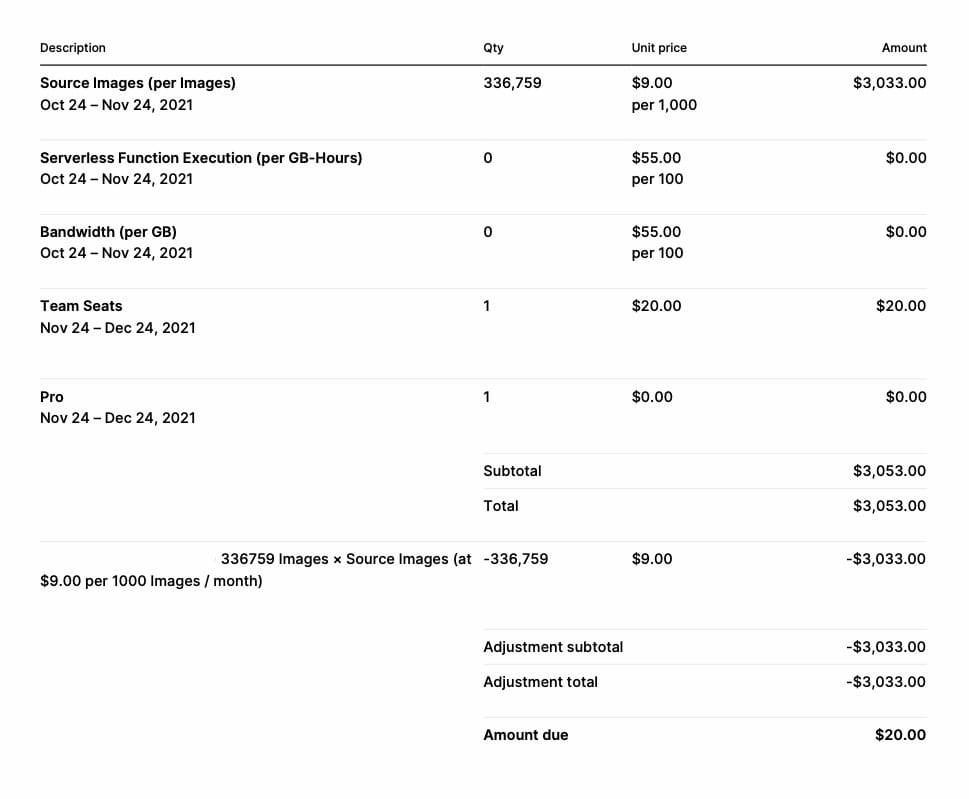 November billing