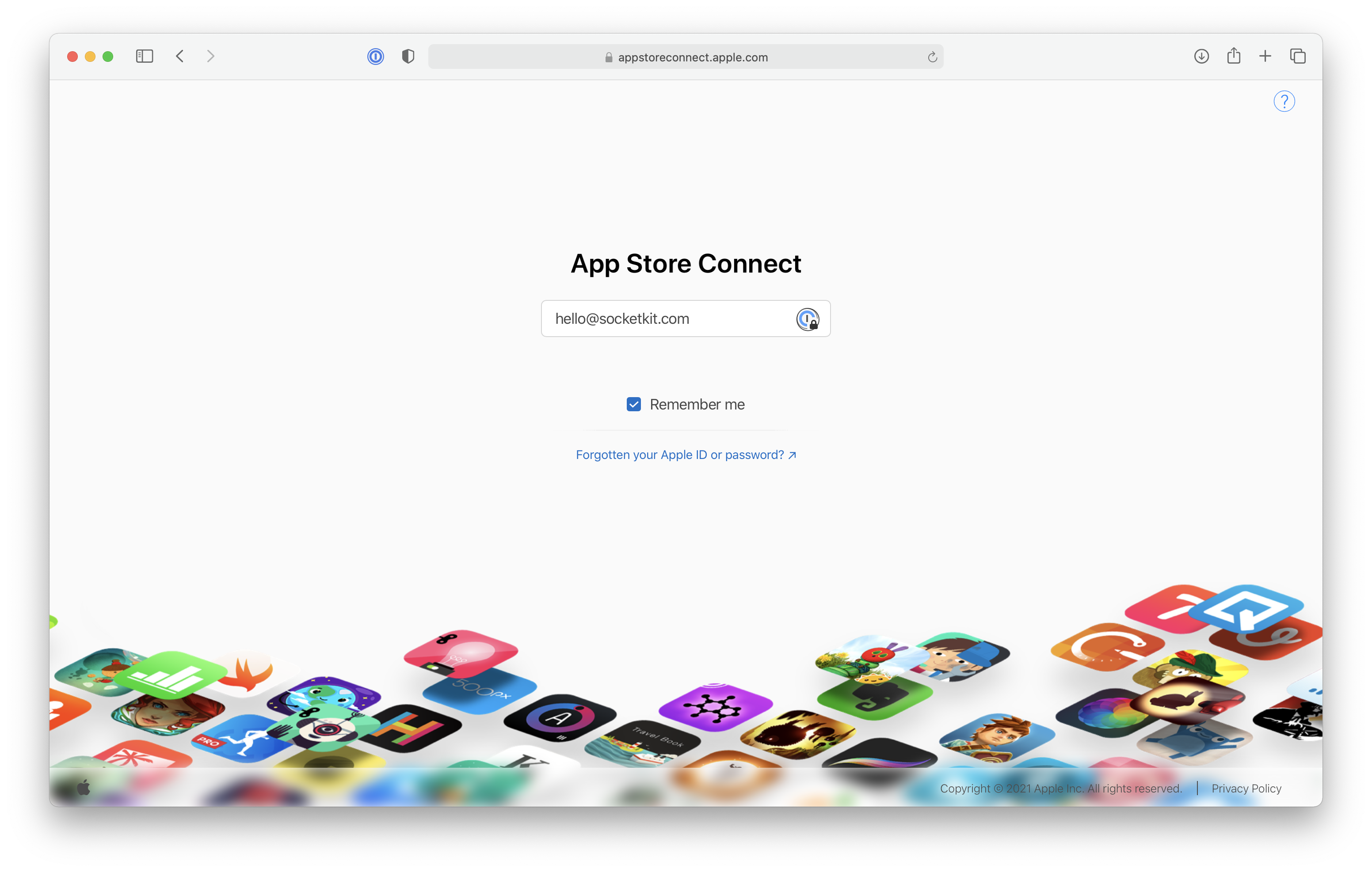 AppStore Connect Login