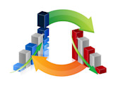 Green and orange arrows rotating