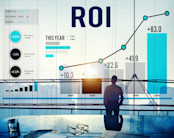 ROI going up on a bar chart
