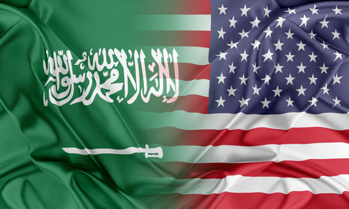 Saudi and US Flags