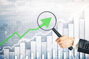 Magnifying Glass on Financial Chart