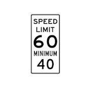 60/40 40/60 signage