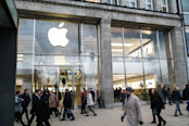 Apple Store on Busy Street