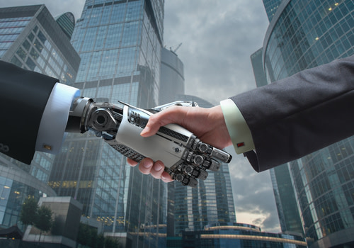 robot shaking hands