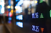 Image of digital stock board