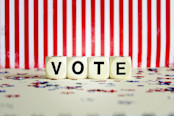vote with white background