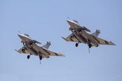 Two Defense Planes Flying