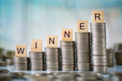 Winner on a Pile of Coins
