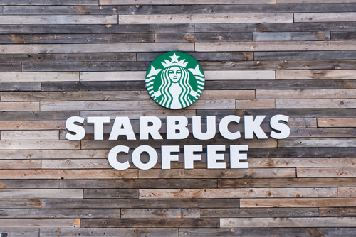 Starbucks Logo on a Building