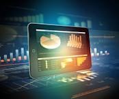 graphs and charts on a tablet