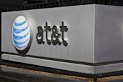 AT&T Logo on Gray Building