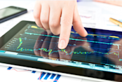 Stock Chart Tablet Image