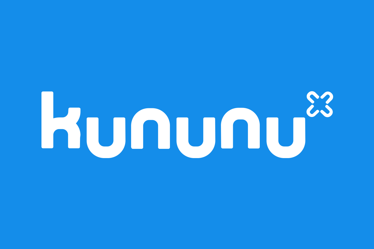 Weiße Schrift „Kununu“ auf baluen Hintergrund