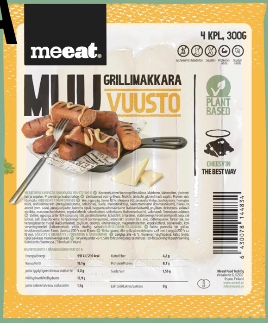 Meeat Muu Grillimakkara vuusto.