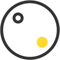 Circle with turning yellow and clear dots.