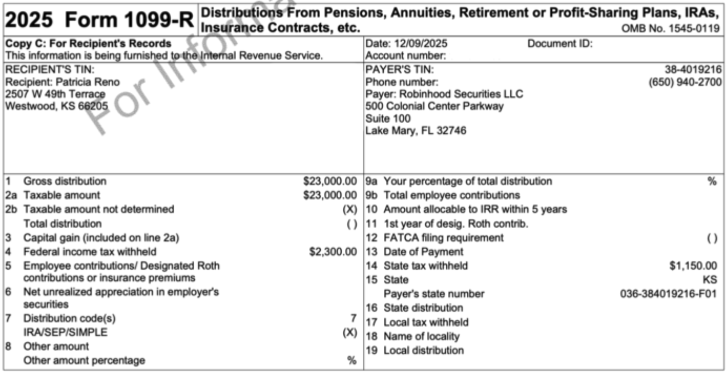 2025 Form 1099-R example