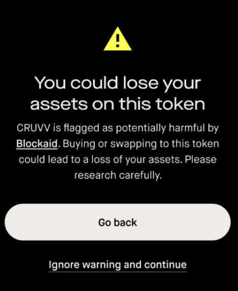 Potentially harmful crypto