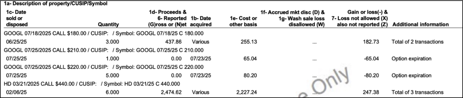 2025 1099-B Form example