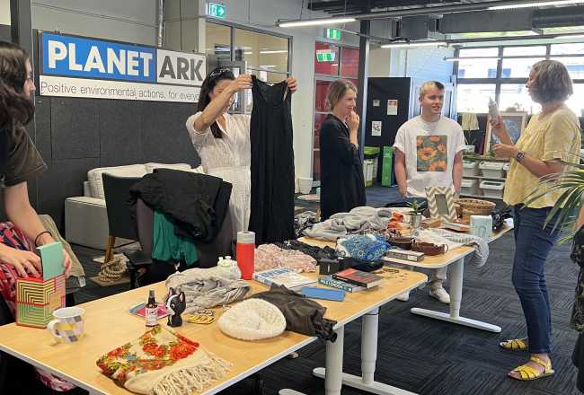Clothes swap in the Planet Ark office