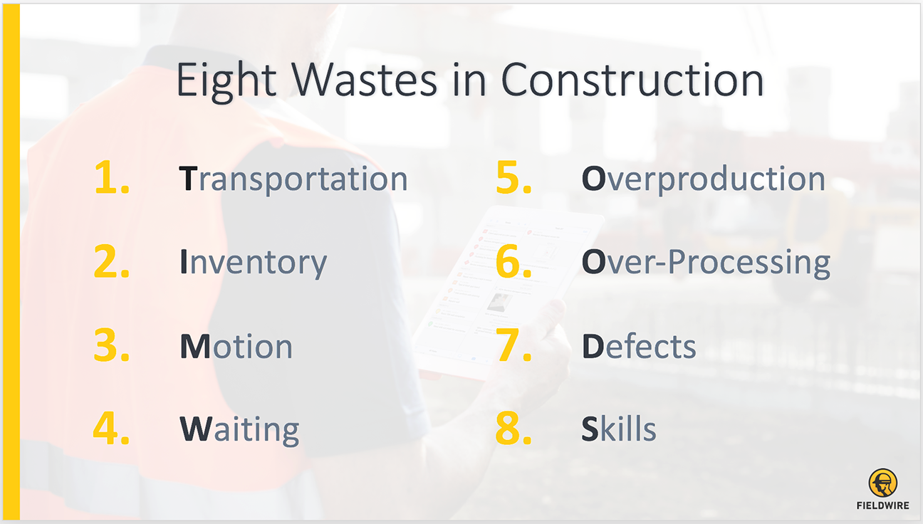 eight wastes in construction