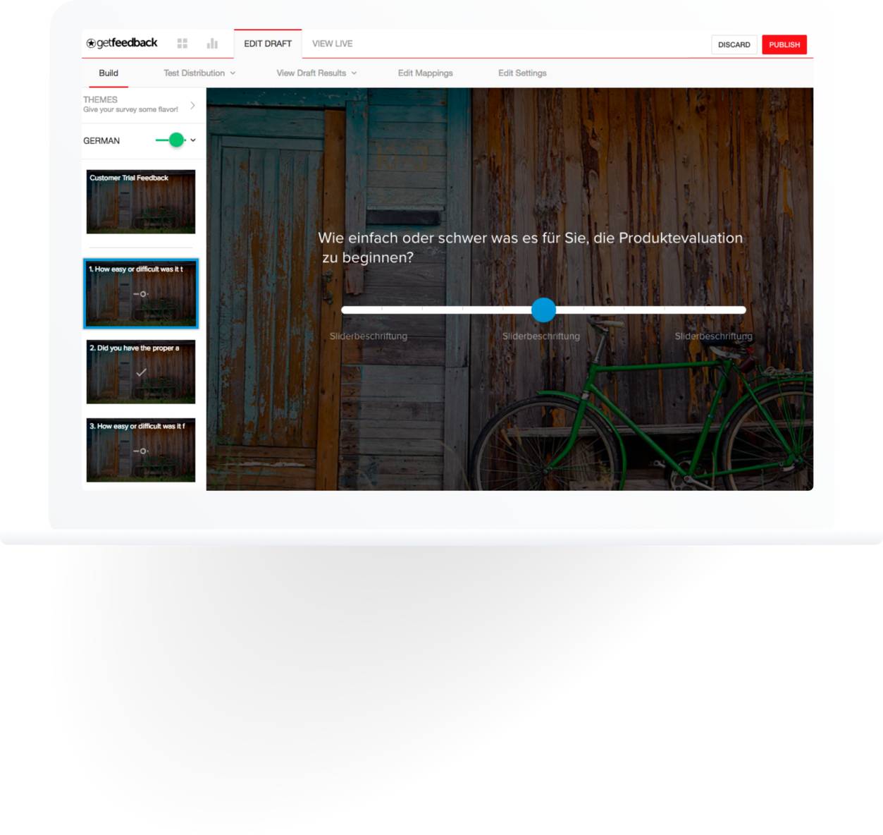 multi-language surveys - GetFeedback builder