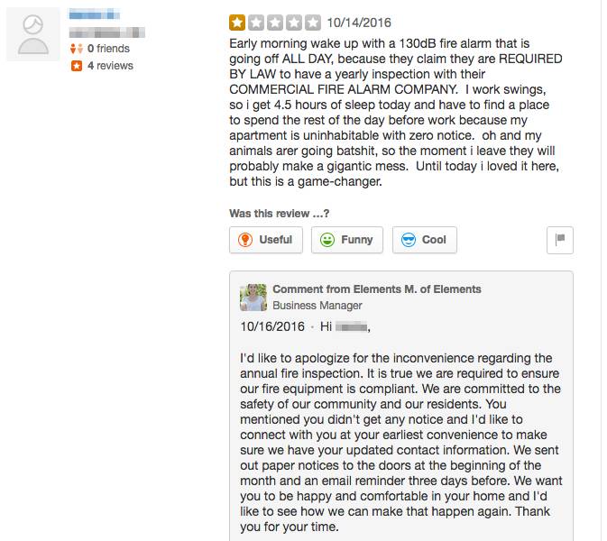online reputation - Elements Yelp