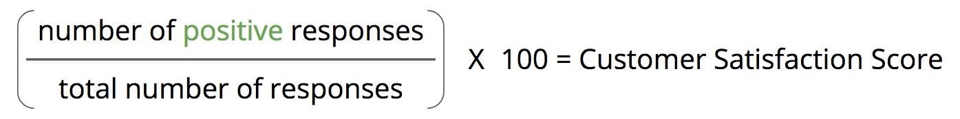 Customer Satisfaction Score equation