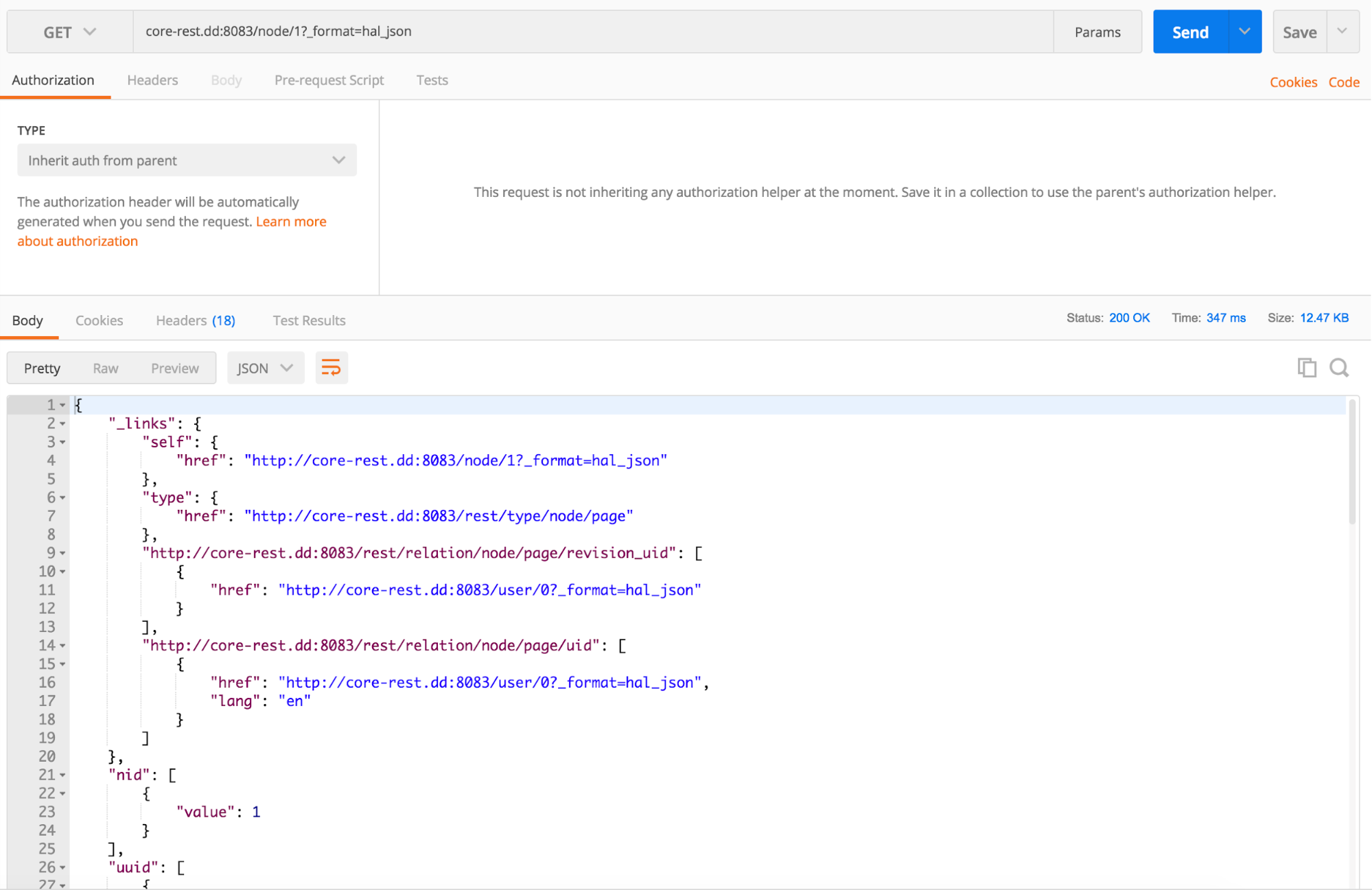 Issuing a GET request with Postman