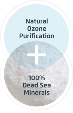 Natural ozone purification plus 100% dead sea minerals