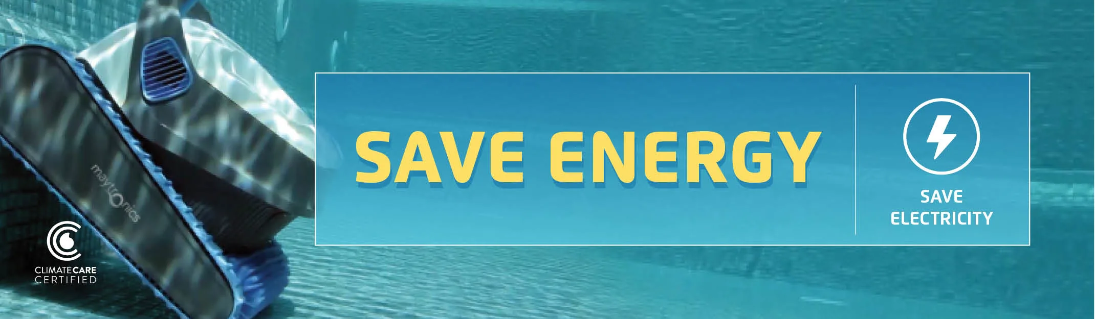 Maytronics Dolphin robotic pool cleaners reduce eletricity consumption