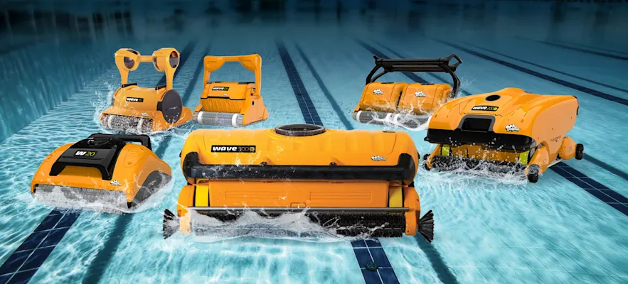 WAVE robotic pool cleaners in the pool cleaning