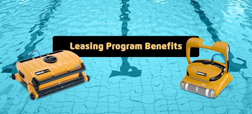 Two Commercial Robot Pool Cleaners on a Pool