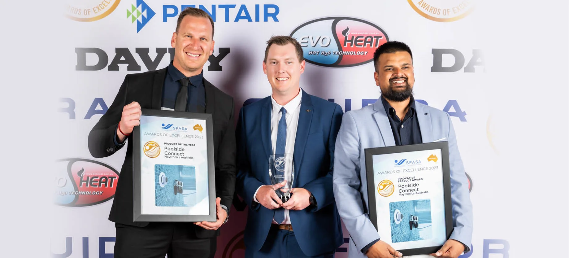 Maytronics Innovation SPASA award winner poolside