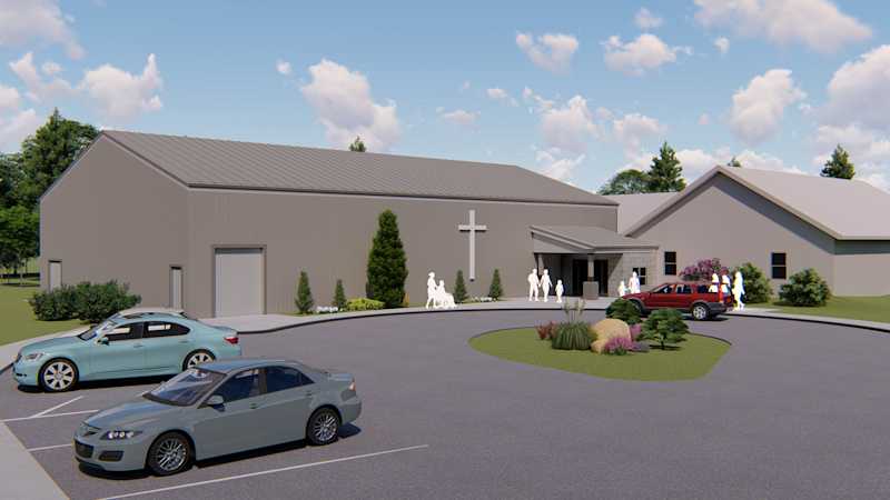 Mt. Zion Baptist Church, Exterior rendering of fellowship addition