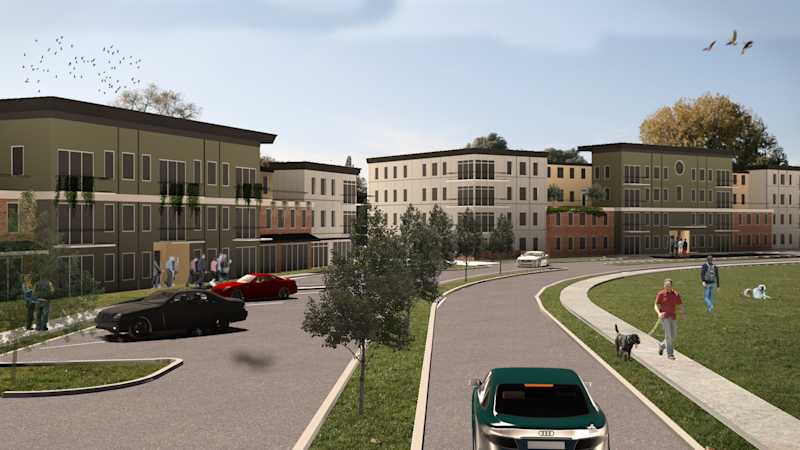 Forks Landing Development, Streetscape Rendering