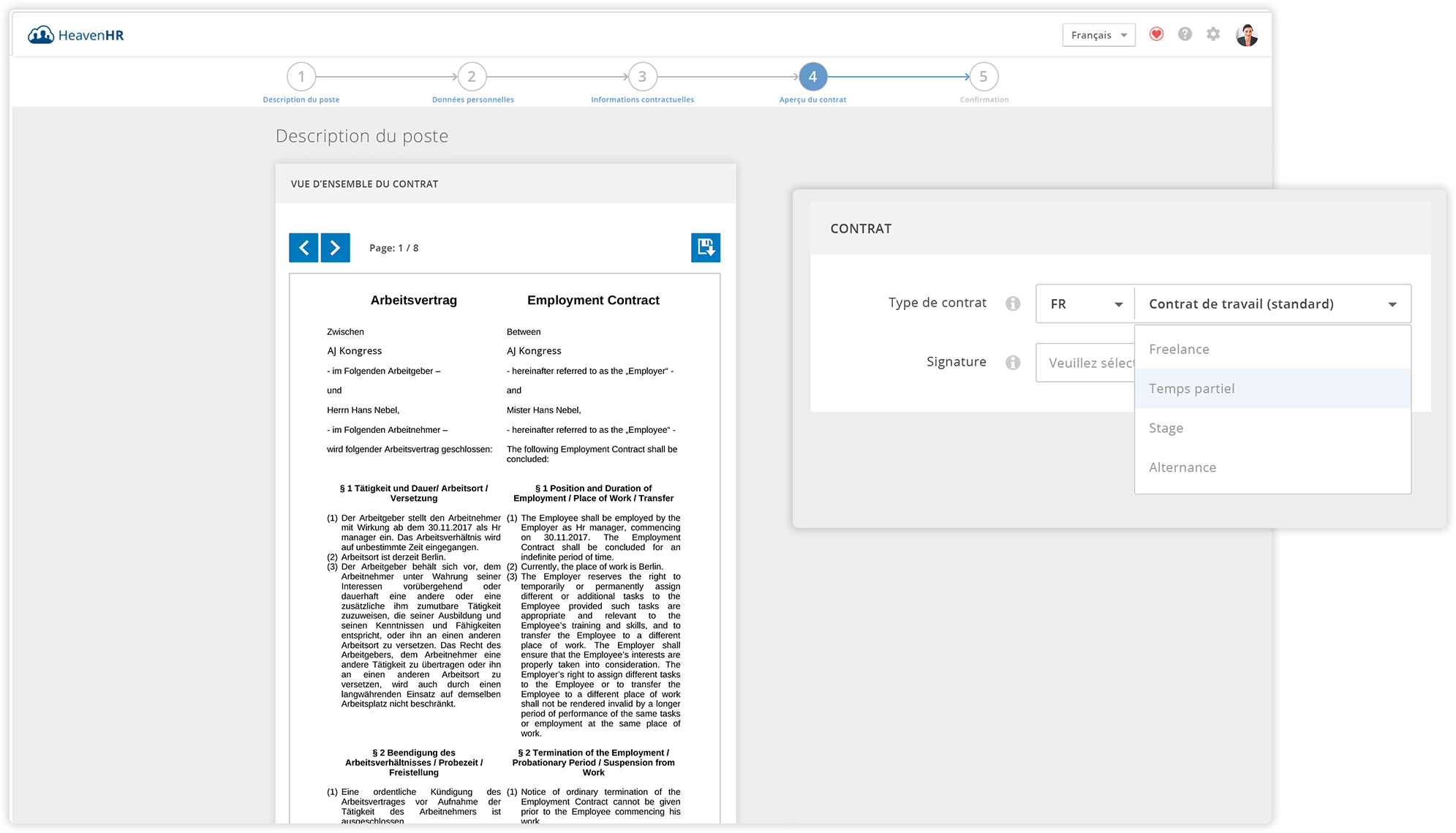 Le registre du personnel regroupe les données et documents de vos employés en ligne.