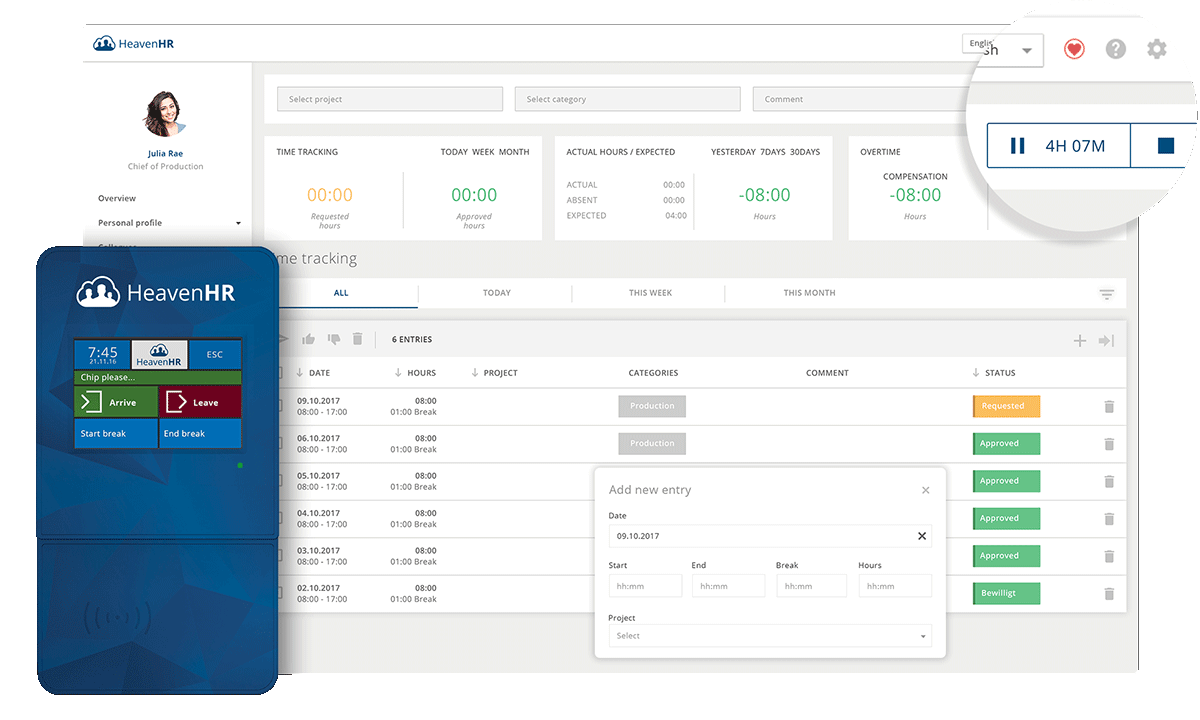 The Check-in can be individually adapted to your requirements.
